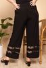 Immagine di PLUS SIZE FLOWY STRETCH TROUSER BLACK WITH SPOTTED  INSERT